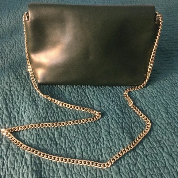 New w/ tags Zara Green Cocktail Purse Gold Chain - Picture 6 of 7